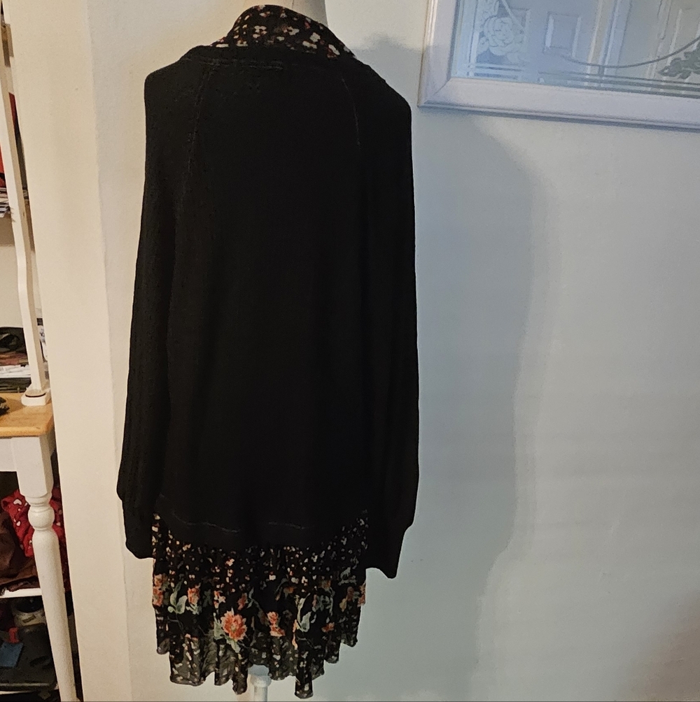 Black Floral Dress Women's Elegant Floral Print Dress - Picture 5 of 5